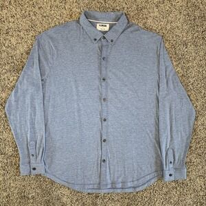 Linksoul Shirt Mens XL Gray Button Down Long Sleeve Stretch Comfort Casual